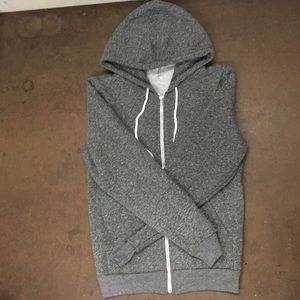 American Apparel Unisex Mock Twist Zip Hoodie